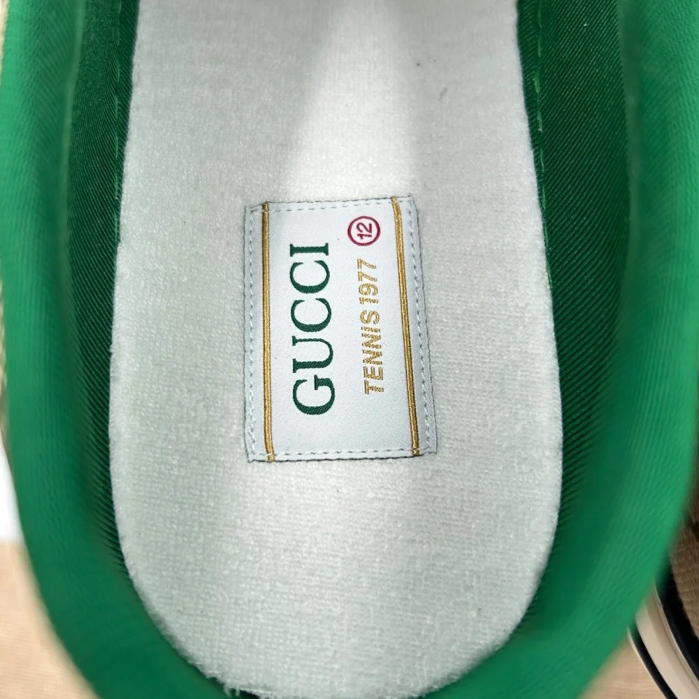 Men’s Gucci tennis 1977 low top sneakers size 12 fits 12.5 US made in Italy